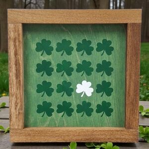 St Patricks Valentine Reversible Painted Crafted Wood Sign